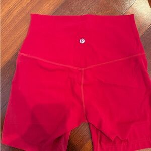 lululemon athletica Women's Align Red Biker Shorts